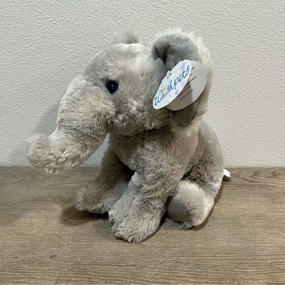 Wish Pets Gray Elephant Plush NWT - Picture 1 of 9